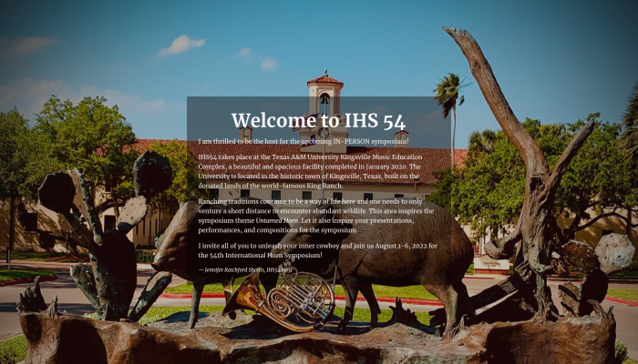IHS 54 Homepage Screenshot